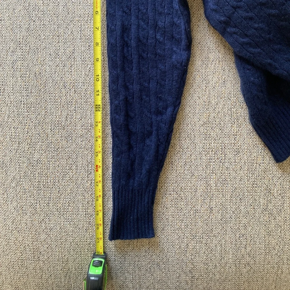 Ralph Lauren Cable-Knit Cashmere Sweater in NAVY - Picture 10 of 10